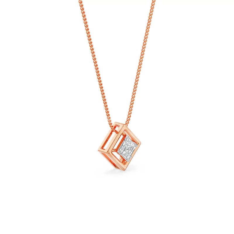 Geometric Allure Lab Grown Diamond Pendant
