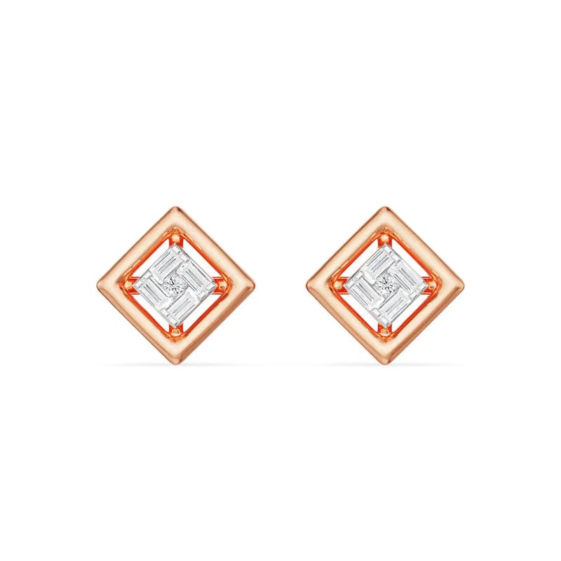 Geometric Allure Lab Grown Diamond Studs