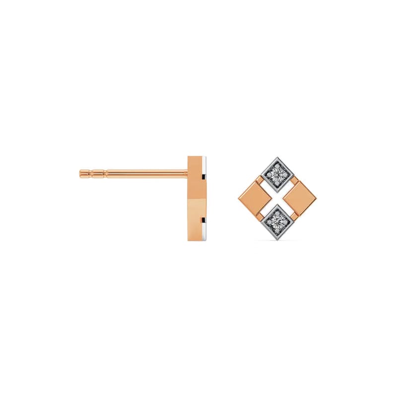 Geometric Glamour Lab Grown Diamond Studs 9KT