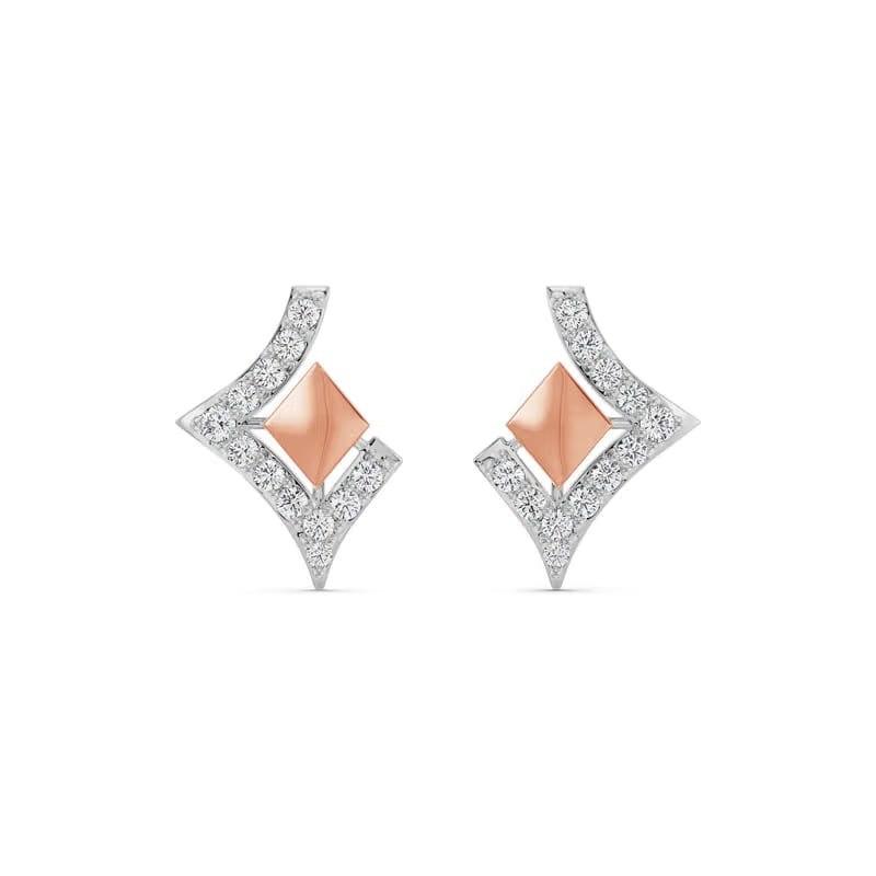 Geometric Grace Lab Grown Diamond Earrings