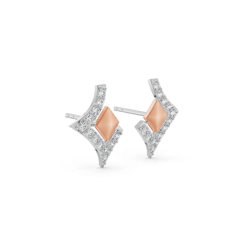 Geometric Grace Lab Grown Diamond Earrings