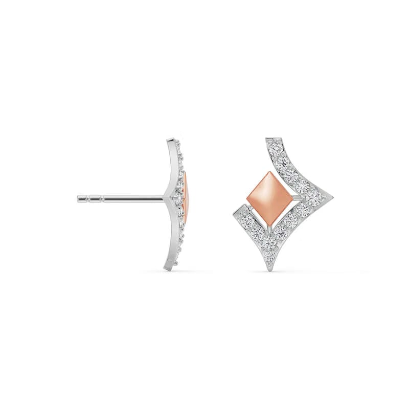 Geometric Grace Lab Grown Diamond Earrings