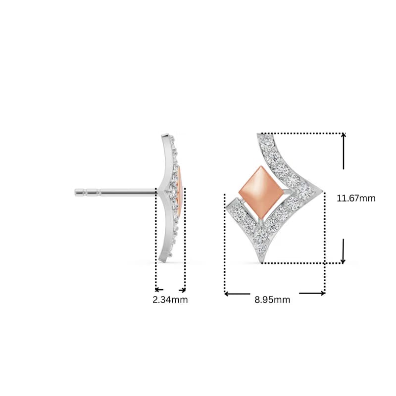 Geometric Grace Lab Grown Diamond Earrings