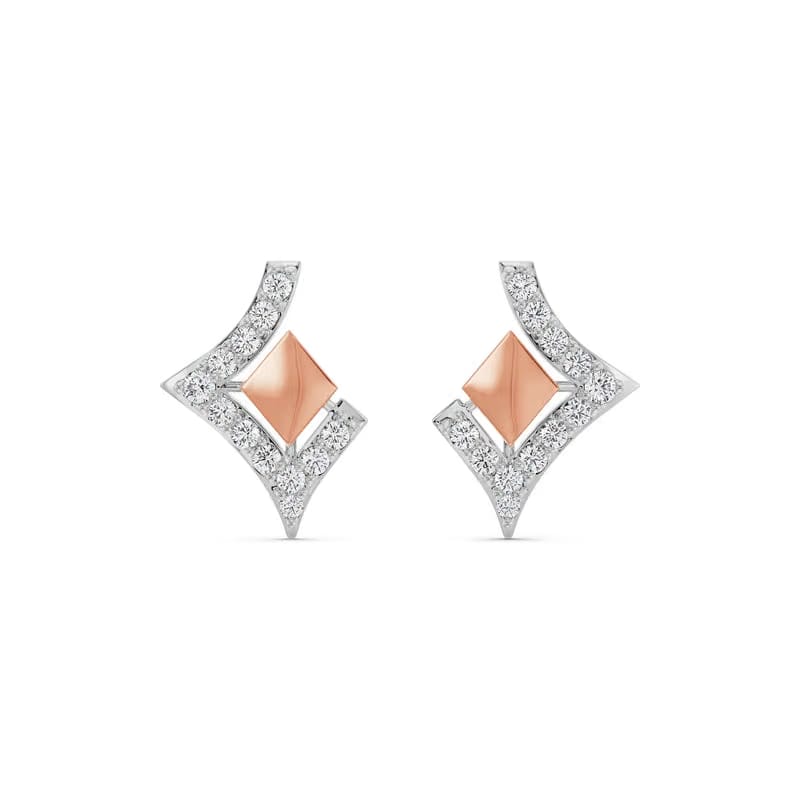 Geometric Grace Lab Grown Diamond Earrings 9KT