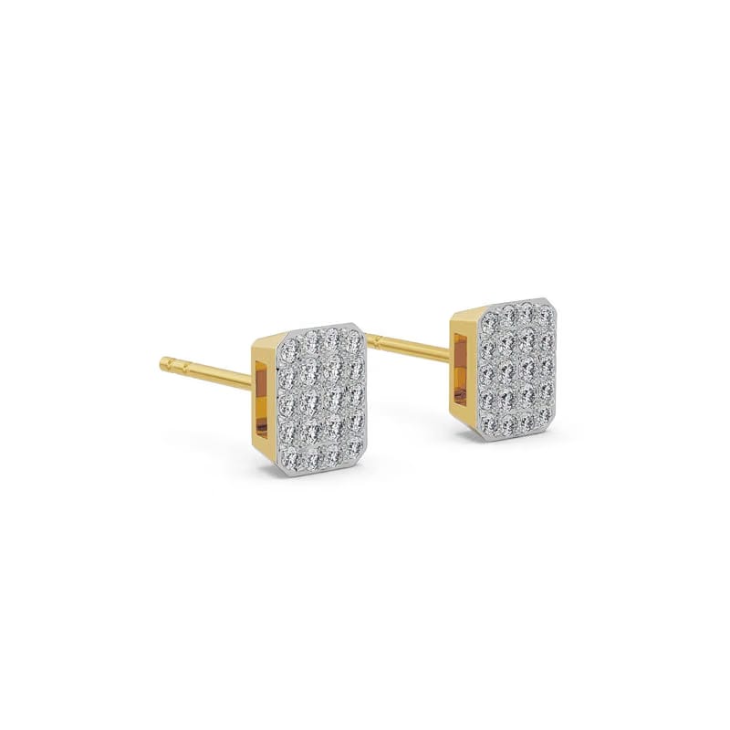 Glamorous Lab Grown Diamond Cluster Earrings 9KT