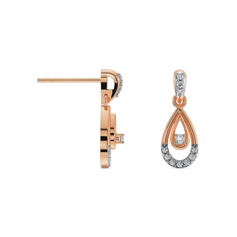 Glamorous Lab Grown Diamond Dangle Earrings