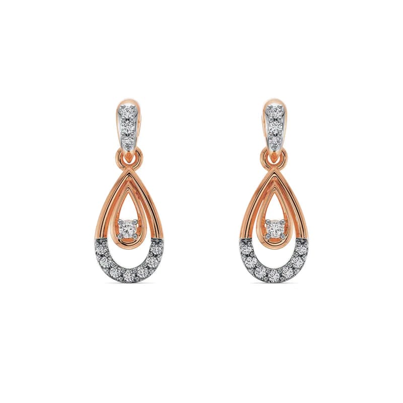 Glamorous Lab Grown Diamond Dangle Earrings 9KT