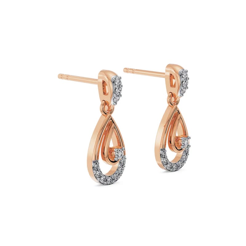 Glamorous Lab Grown Diamond Dangle Earrings 9KT