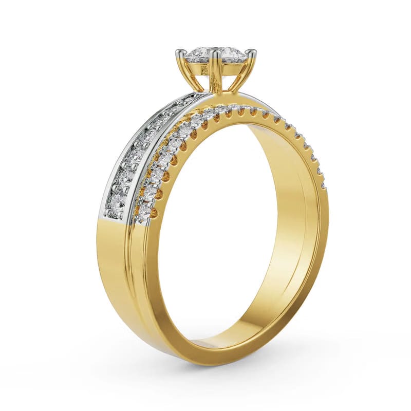 Gleaming Bridal Lab Diamond Engagement Set