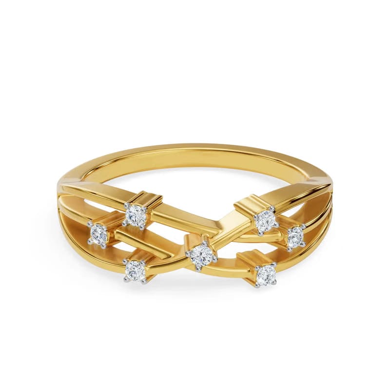 Glimmering Intertwine Lab Grown Diamond Band
