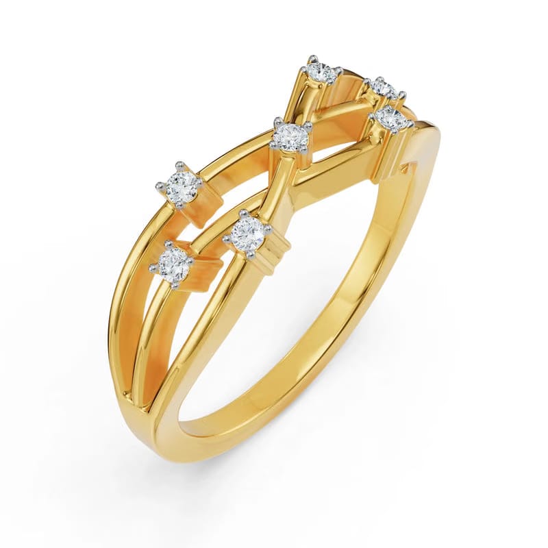 Glimmering Intertwine Lab Grown Diamond Band