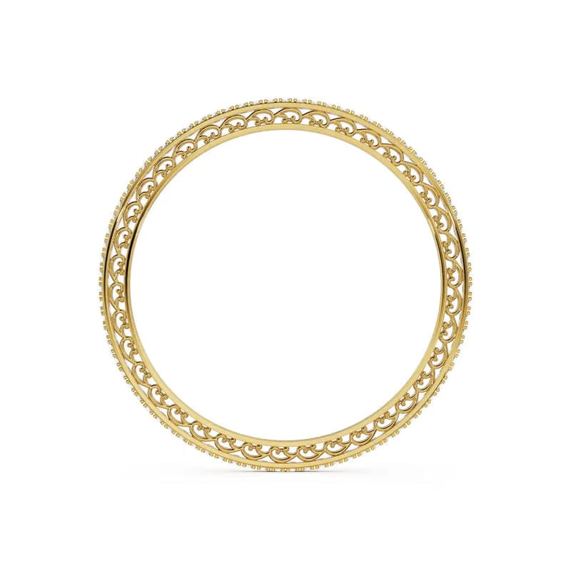 Golden Glimmer Lab Grown Diamond Bangle