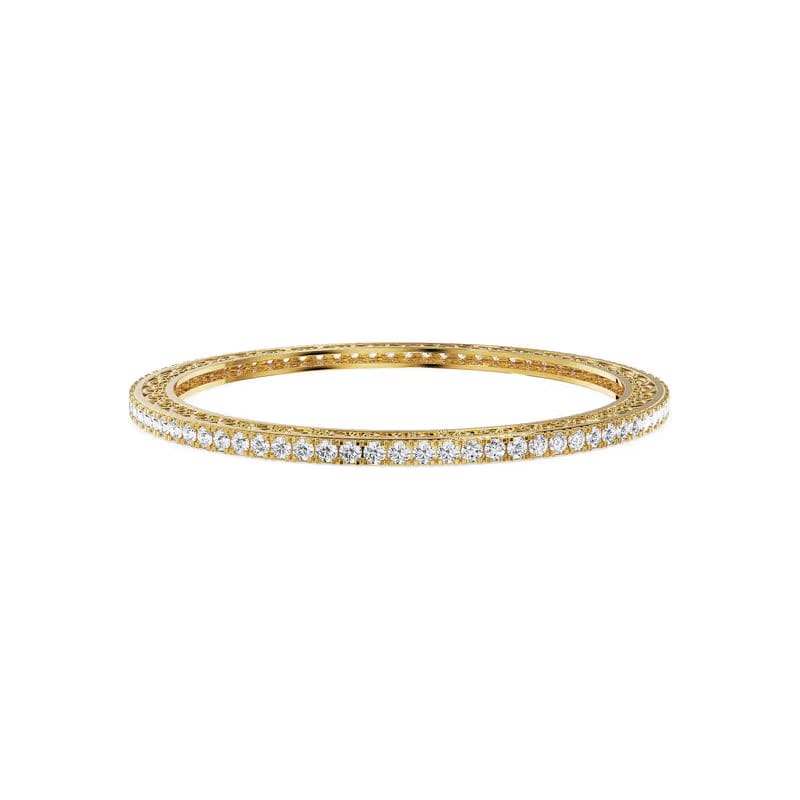 Golden Glimmer Lab Grown Diamond Bangle 9KT