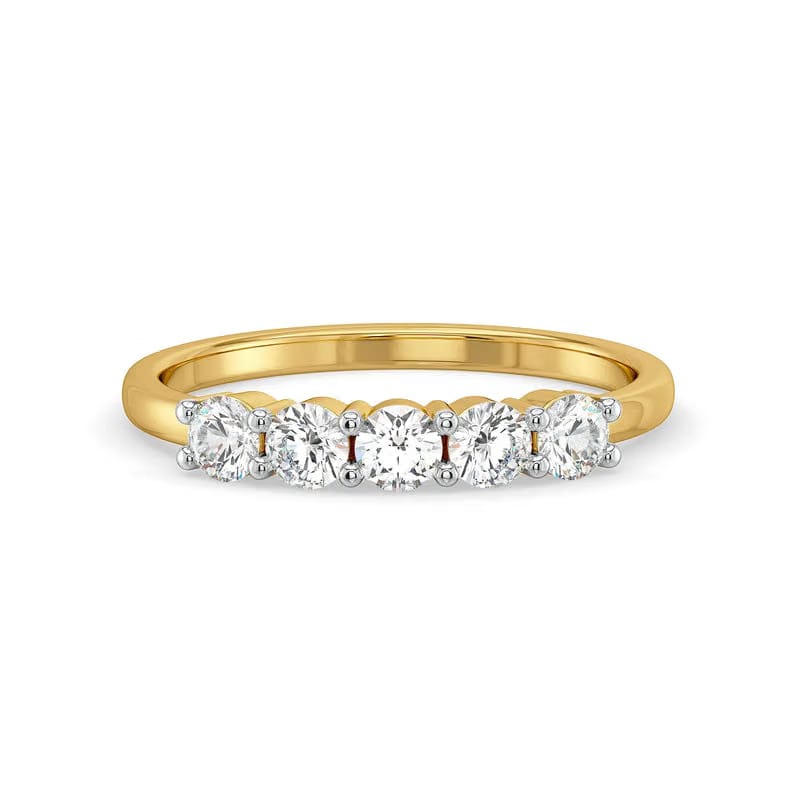 Golden Glow Quintet Lab Diamond Ring