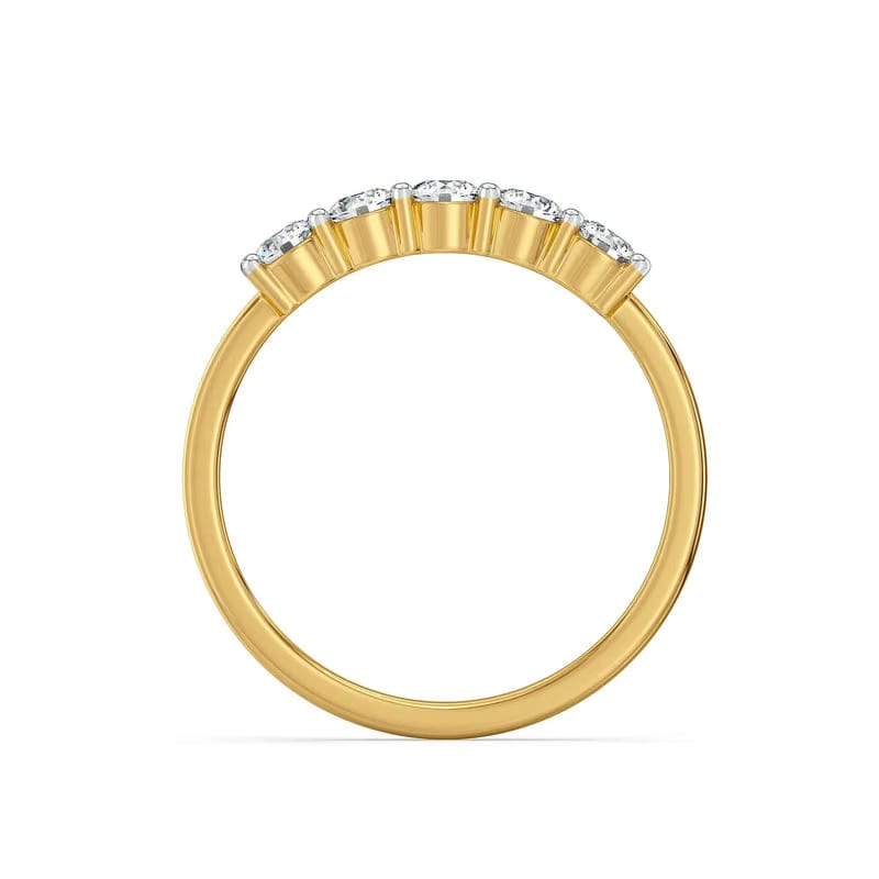 Golden Glow Quintet Lab Diamond Ring