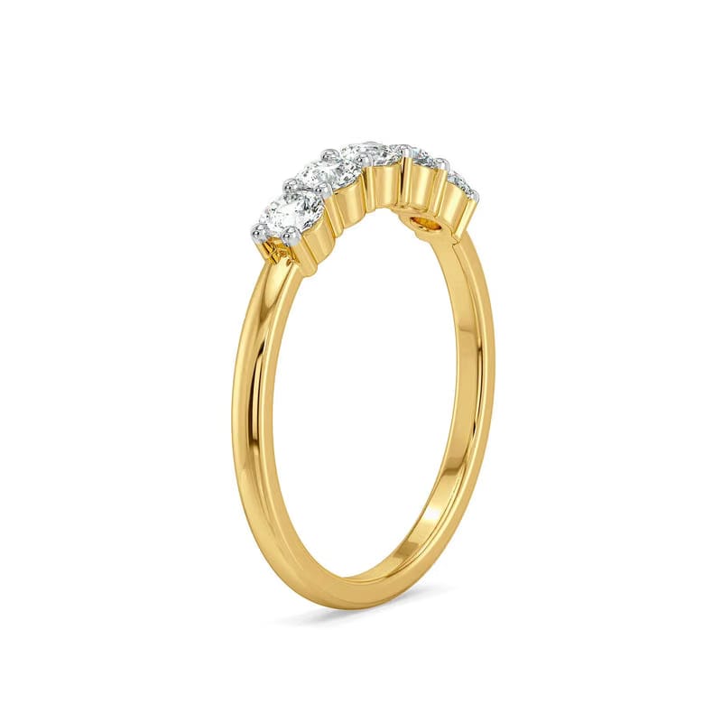 Golden Glow Quintet Lab Diamond Ring