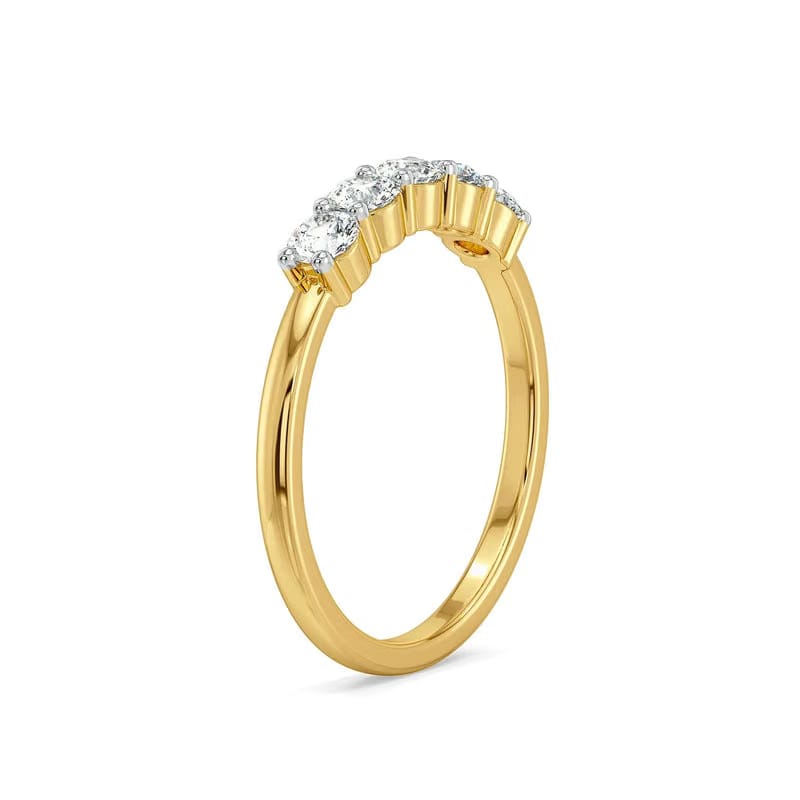 Golden Glow Quintet Lab Diamond Ring 9KT