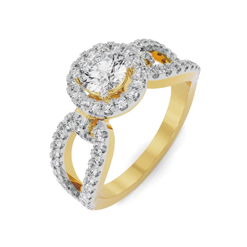 Hailey Hoop Lab Diamond Engagement Ring