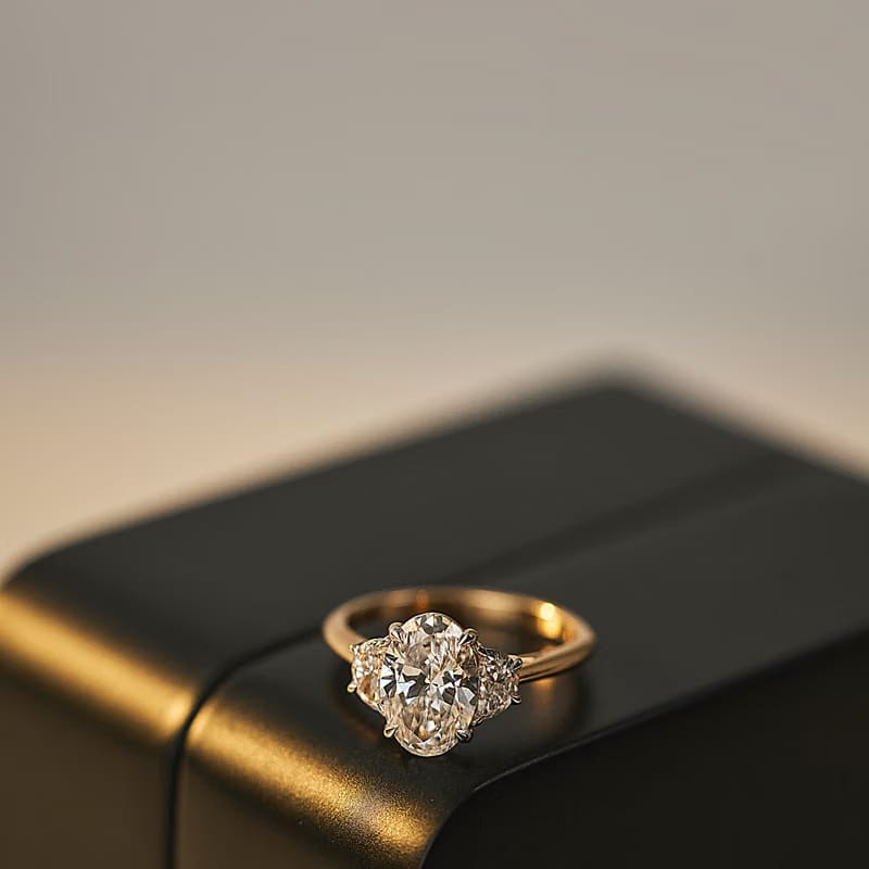 Half Moon Accent Lab Grown Diamond Ring_in-stock