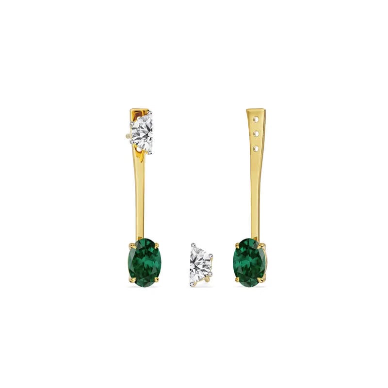 Half Moon Lab Grown Diamond Earrings