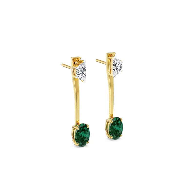 Half Moon Lab Grown Diamond Earrings