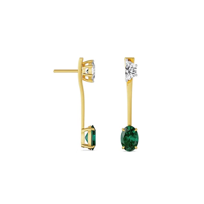 Half Moon Lab Grown Diamond Earrings