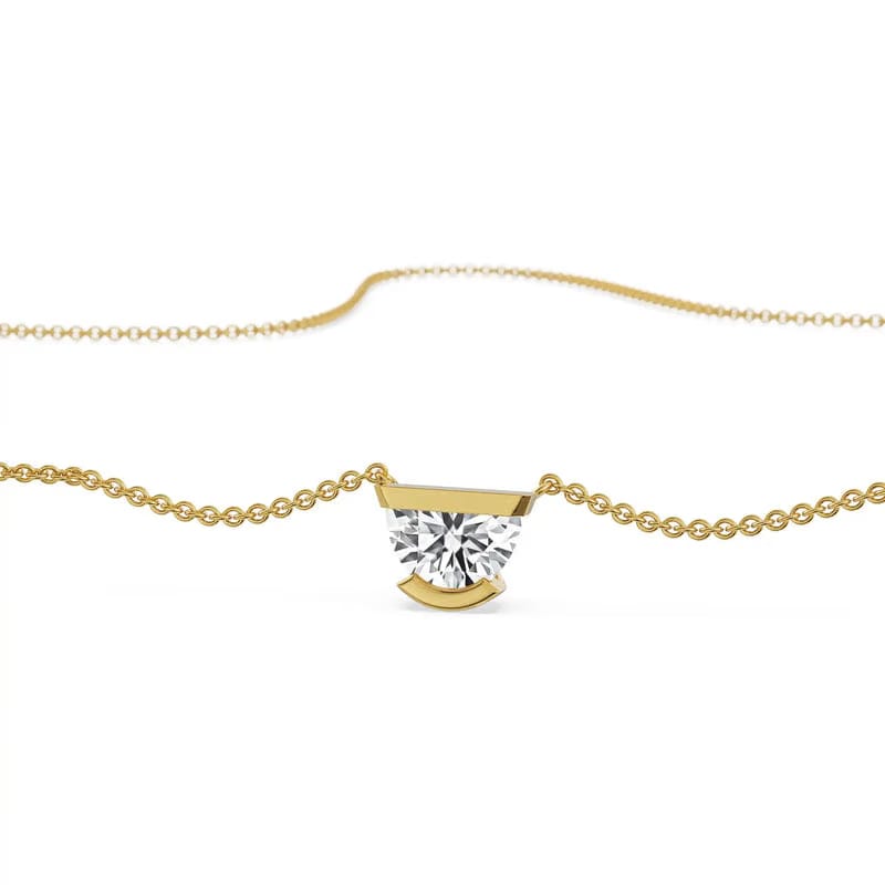 Half Moon Lab Grown Diamond Necklace_in_stock