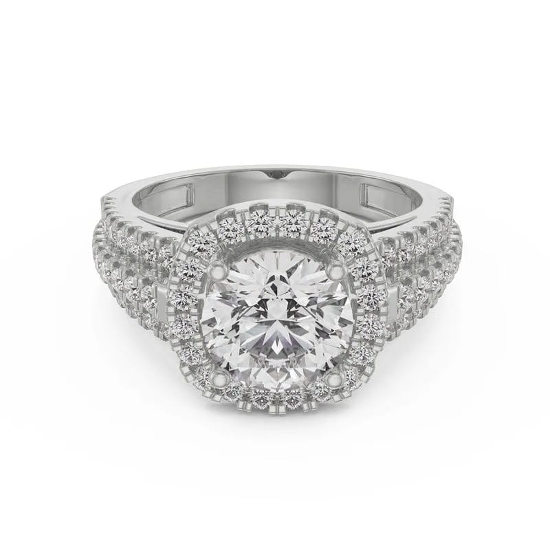 Halo Cushion Lab Grown Diamond Ring