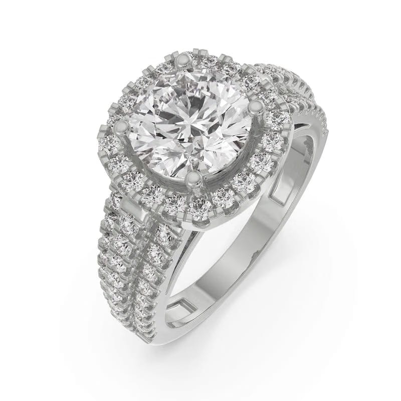 Halo Cushion Lab Grown Diamond Ring 9KT