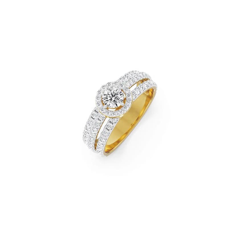 Halo Multi Band Diamond Ring