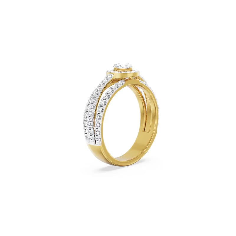 Halo Multi Band Diamond Ring