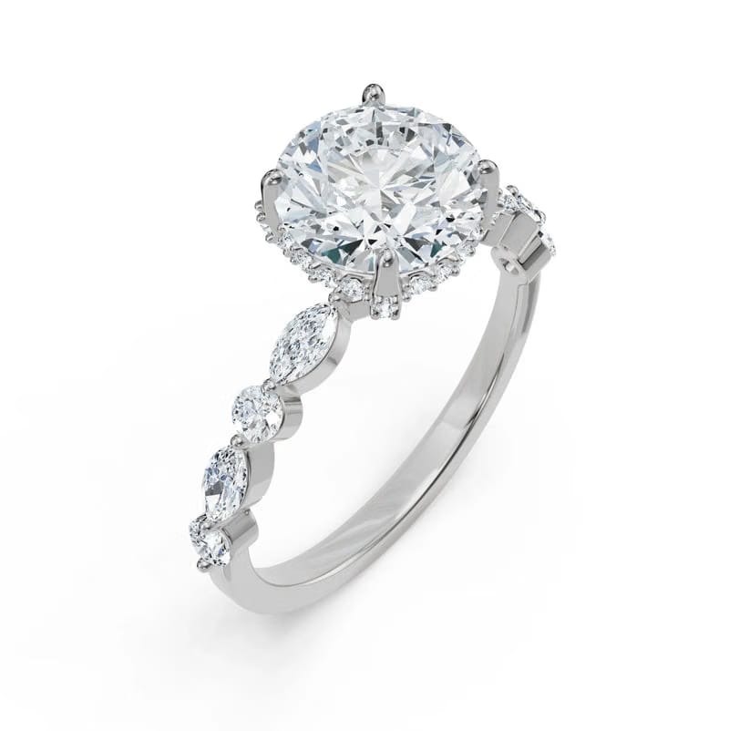 Halo Round Brilliant Lab Grown Diamond Ring