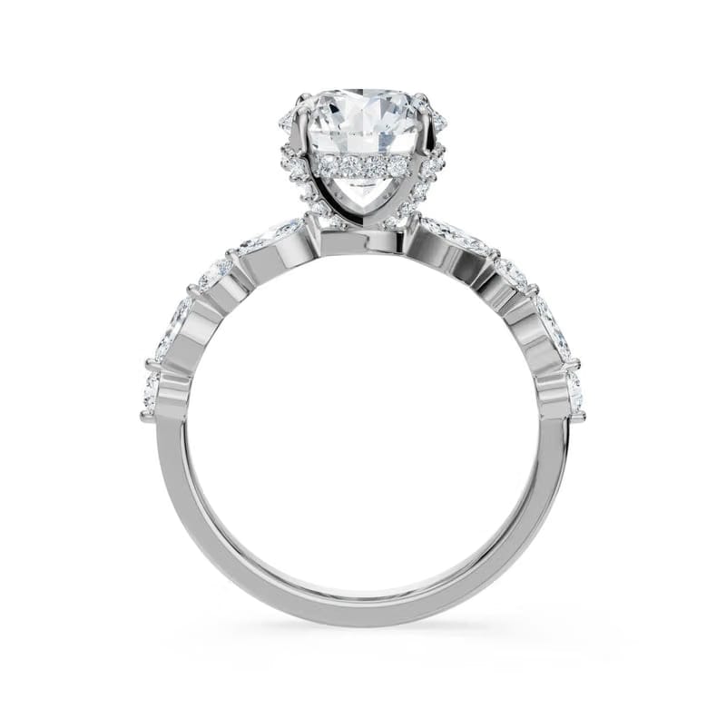 Halo Round Brilliant Lab Grown Diamond Ring 9KT