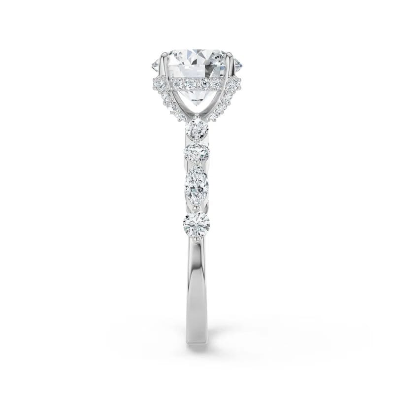 Halo Round Brilliant Lab Grown Diamond Ring 9KT