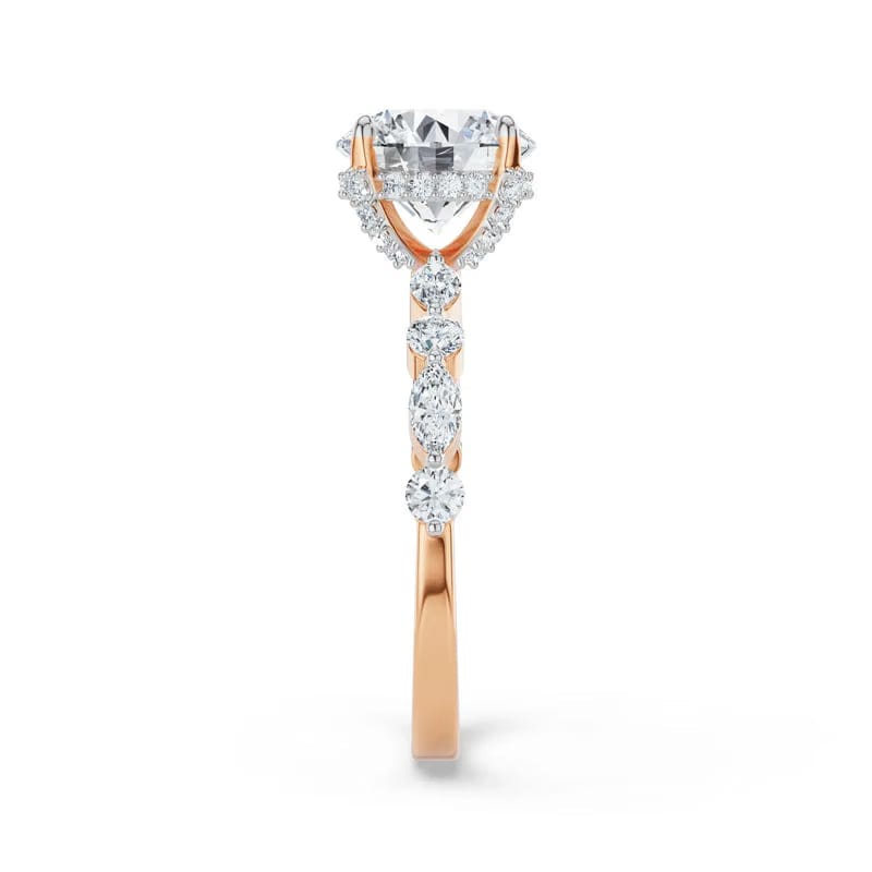 Halo Round Brilliant Lab Grown Diamond Ring 9KT