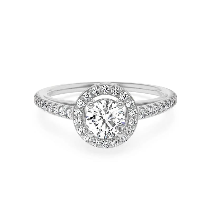 Halo Round Lab Grown Diamond Ring