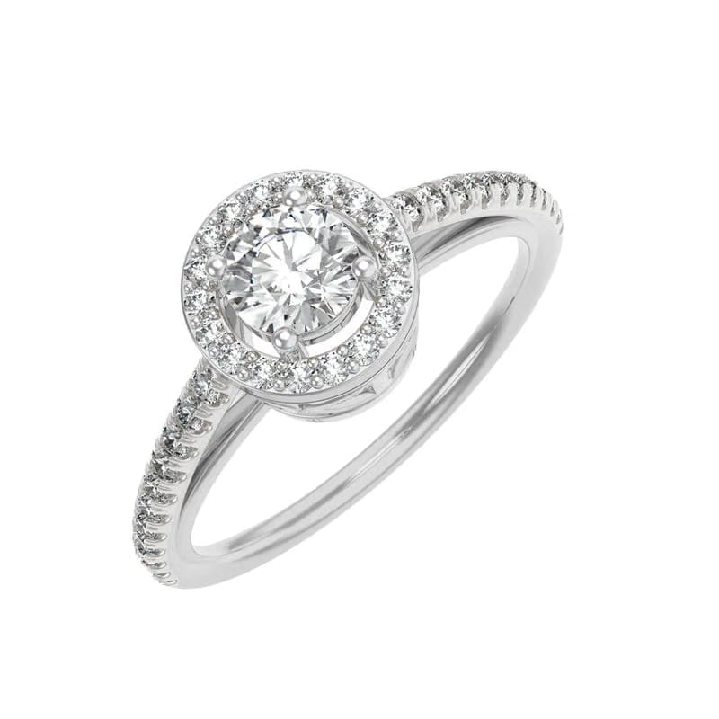 Halo Round Lab Grown Diamond Ring