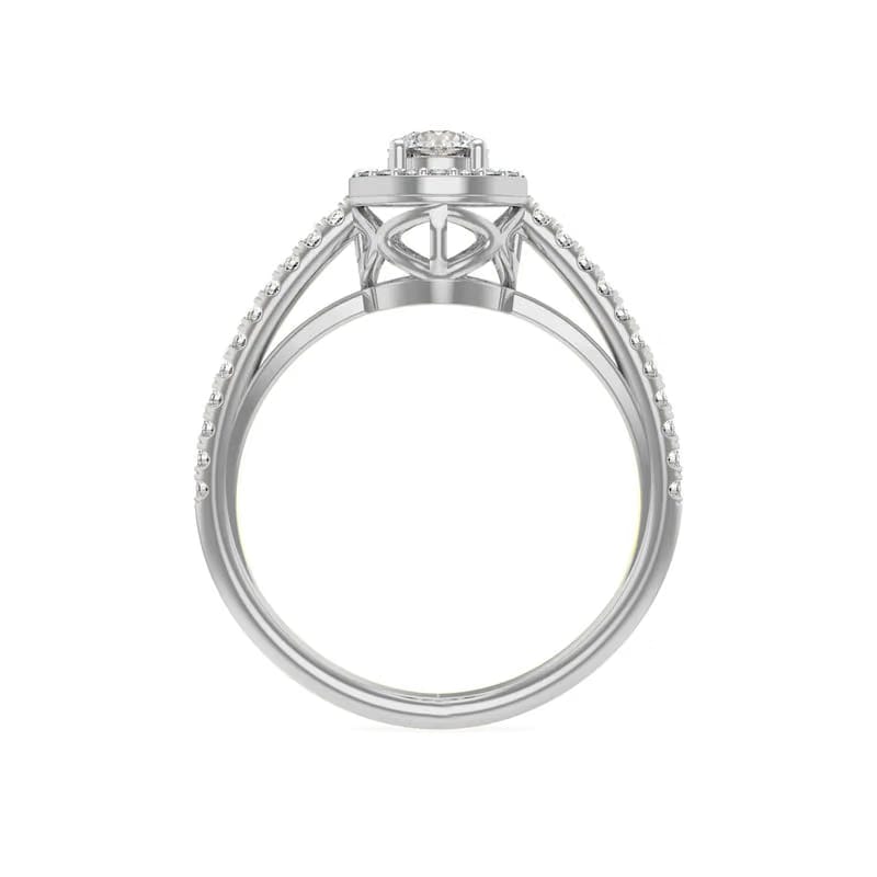 Halo Round Lab Grown Diamond Ring