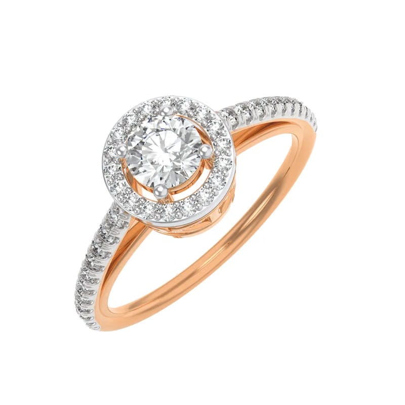 Halo Round Lab Grown Diamond Ring