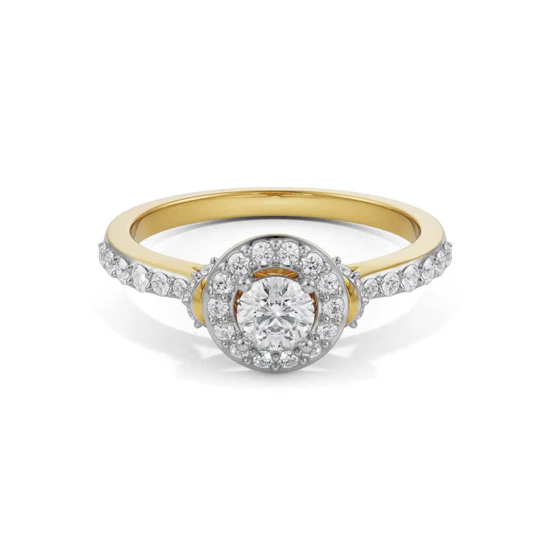 Hanna Halo Lab Diamond Solitaire Engagement Ring