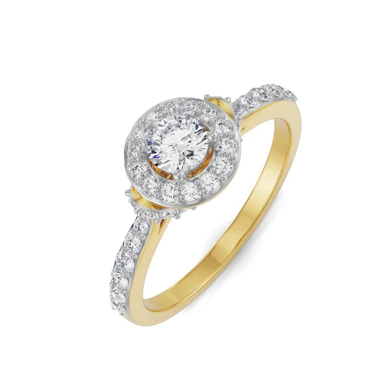 Hanna Halo Lab Diamond Solitaire Engagement Ring