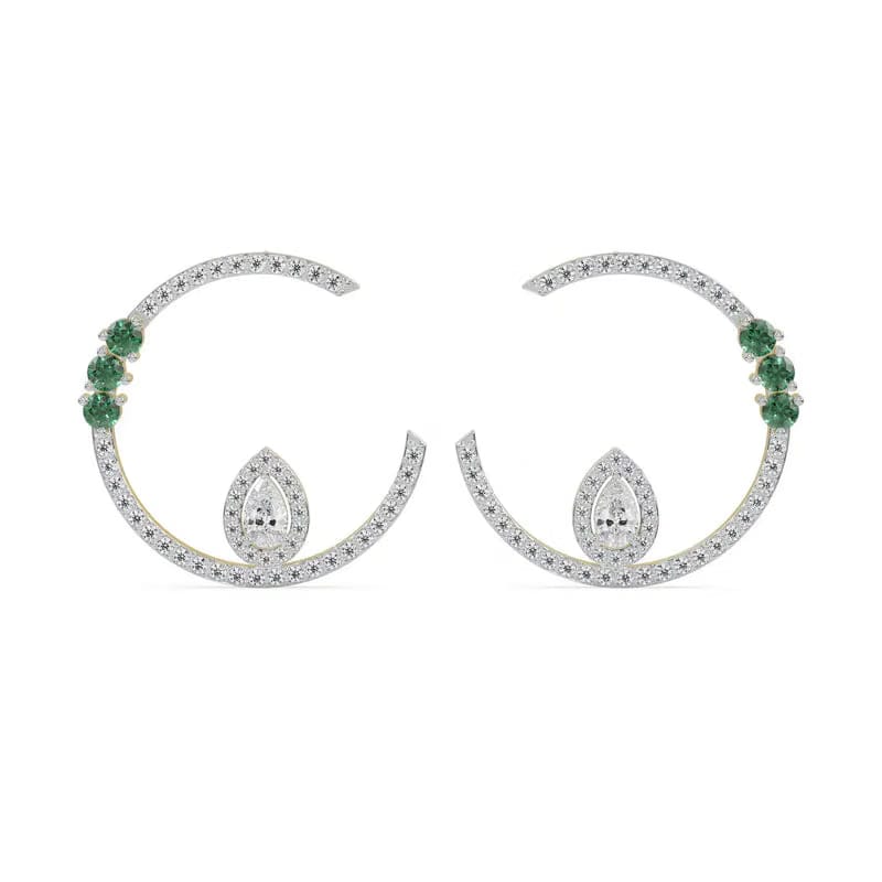 Hazel Front Lab Grown Diamond Hoops