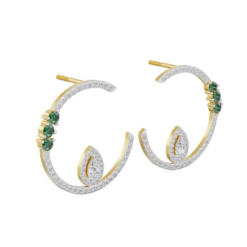 Hazel Front Lab Grown Diamond Hoops
