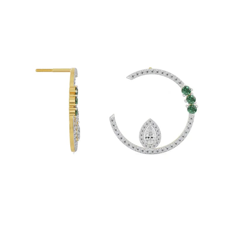 Hazel Front Lab Grown Diamond Hoops 9KT