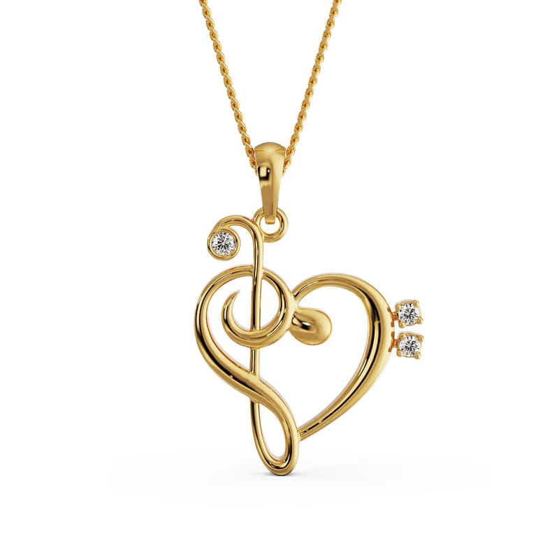 Heart Beat Lab Grown Diamond Pendant