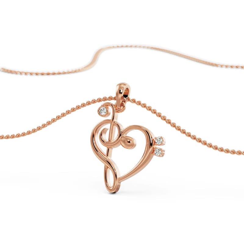 Heart Beat Lab Grown Diamond Pendant