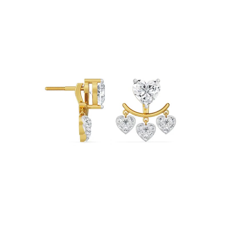 Heart Drop Lab Grown Diamond Earrings_in_stock