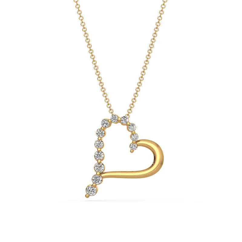Heart Felt Lab Grown Diamond Pendant 9KT