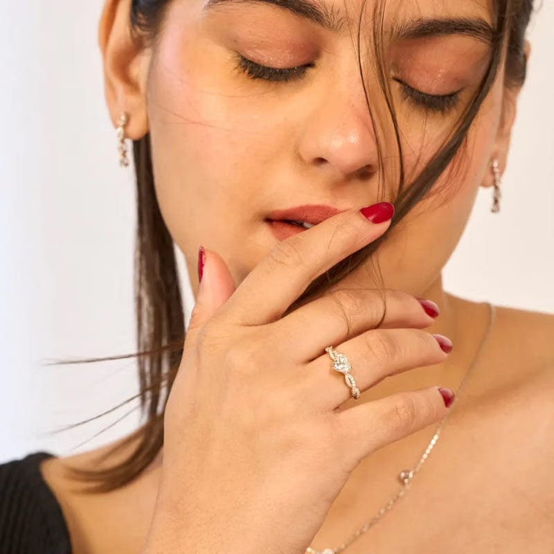 Heart Infinity Lab Grown Diamond Ring_in-stock