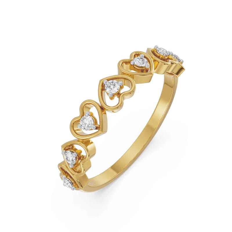 Heart Lab Grown Diamond Band